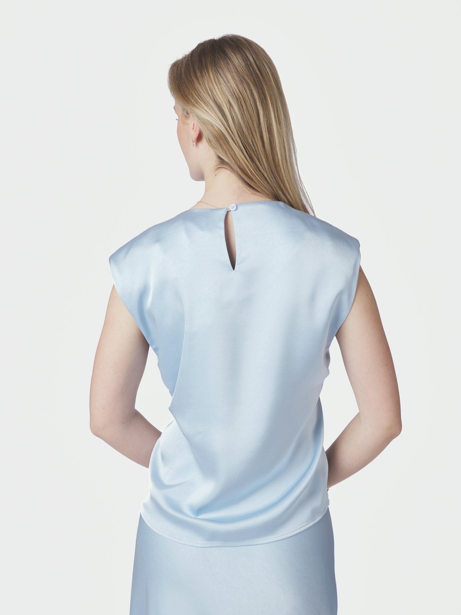 NEO NOIR TOP KATARIM HEAVY SATEEN LIGHT BLUE