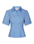 NEO NOIR BLOUSE BALARA STRIPE POPLIN LIGHT BLUE