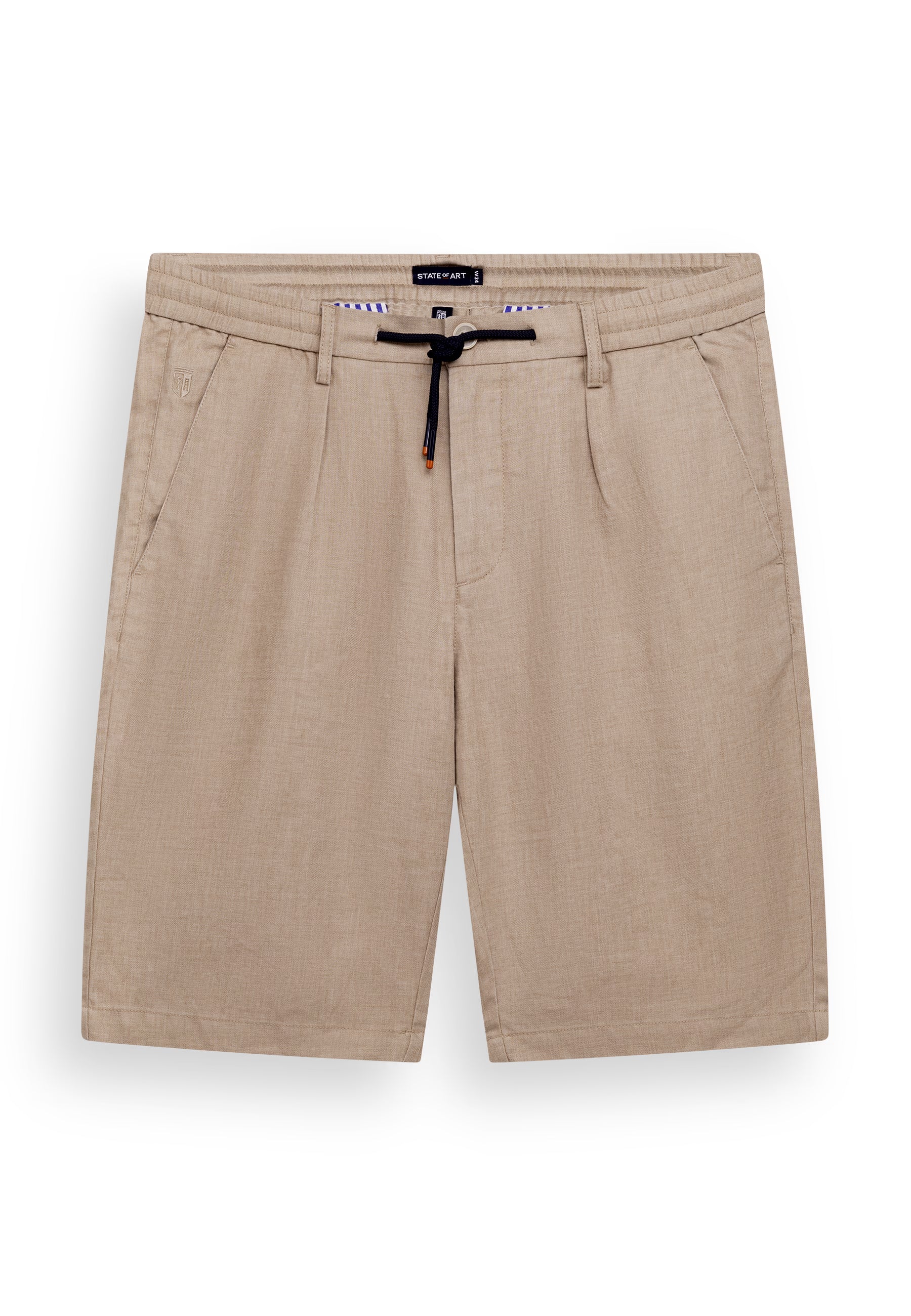 STATE OF ART SHORT CHINO MET BANDPLOOIEN BEIGE