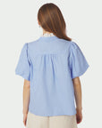 NEO NOIR BLOUSE ULIA STRIPE BLUE STRIPE