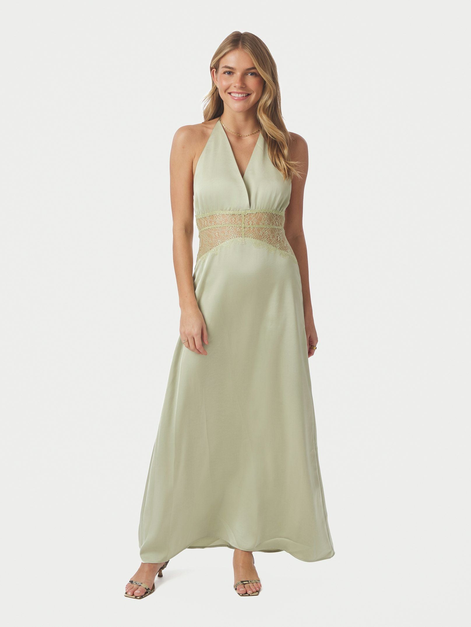 NEO NOIR JURK JASINE HEAVY SATEEN DRESS MINT