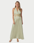 NEO NOIR JURK JASINE HEAVY SATEEN DRESS MINT