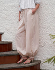 NEO NOIR PANTS ROXANE BALLOON LINEN PANTS SAND