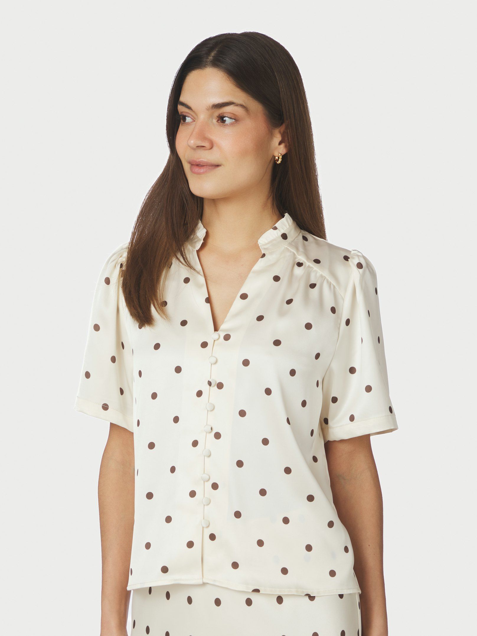 NEO NOIR BLOUSE TORANA DOTTED CREME