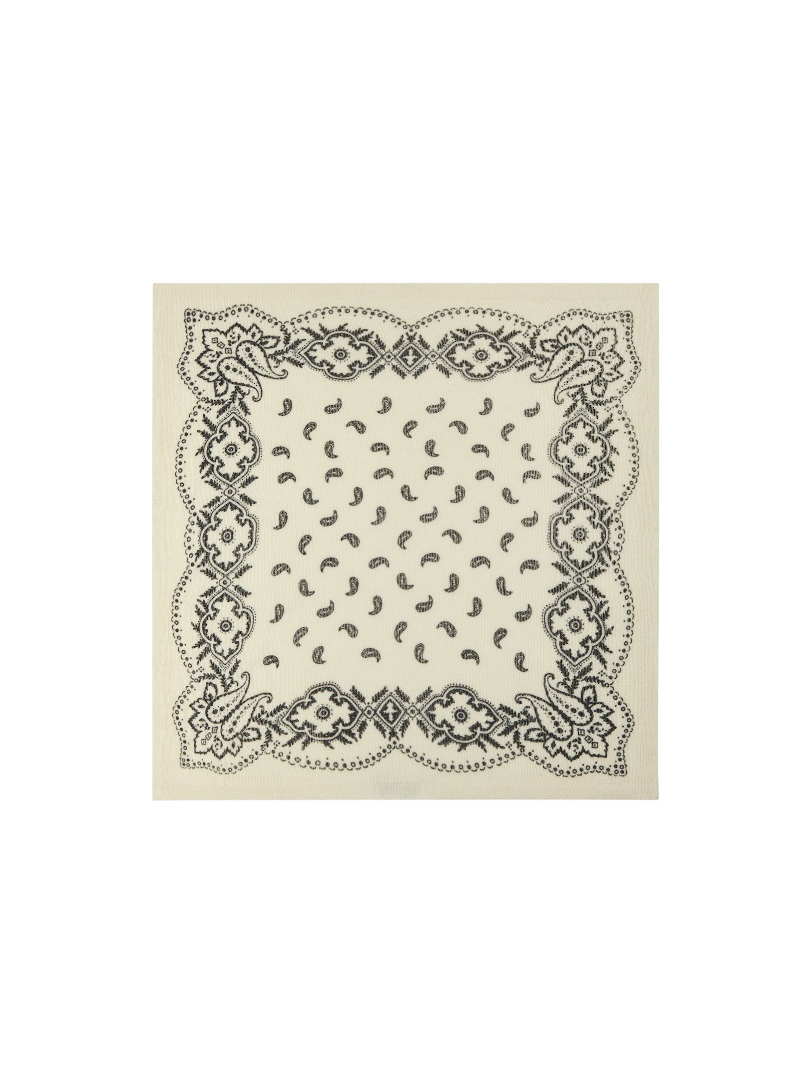 NEO NOIR SJAAL ADELINA PAISLEY KNIT SCARF OFF WHITE