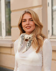 NEO NOIR SJAAL ADELINA PAISLEY KNIT SCARF OFF WHITE