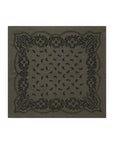 NEO NOIR SJAAL ADELINA PAISLEY KNIT SCARF ARMY