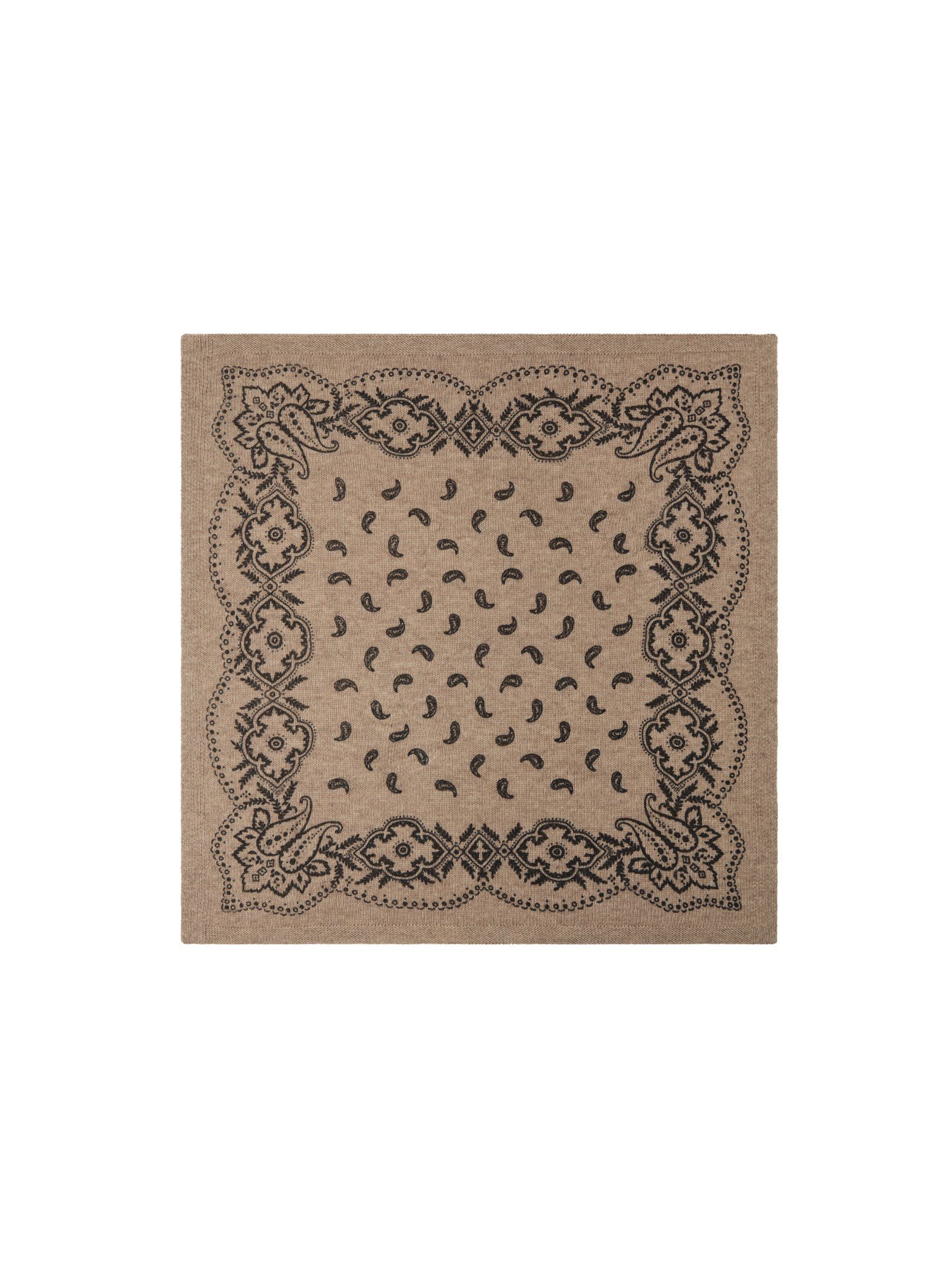 NEO NOIR SJAAL ADELINA PAISLEY KNIT SCARF BEIGE MELANGE