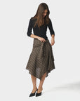 NEO NOIR ROK SABELLA CHECK SKIRT BROWN CHECK