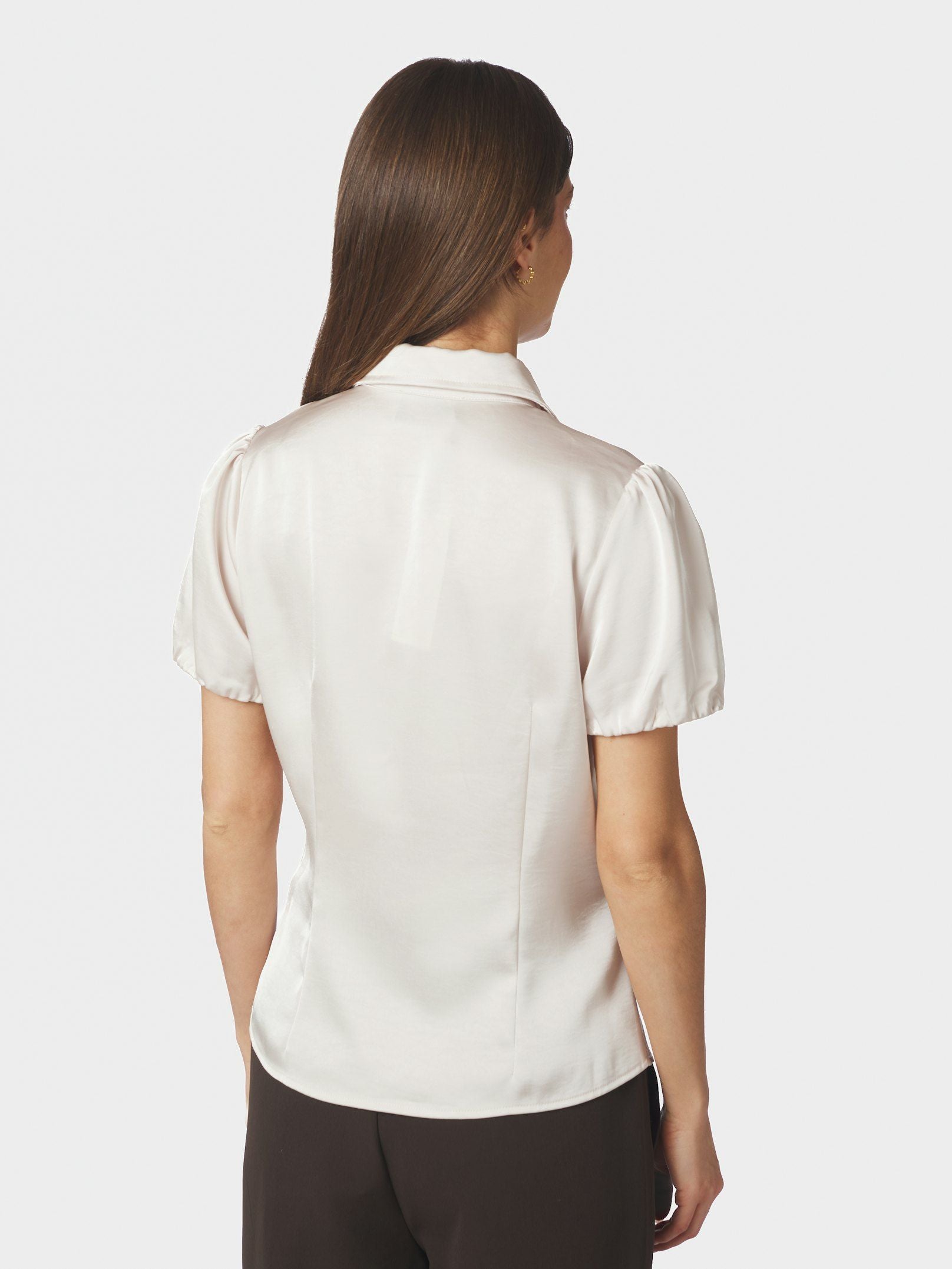 NEO NOIR BLOUSE LYSELLE HEAVY SATEEN SHIRT PEARL
