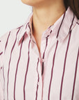 NEO NOIR BLOUSE ROSA WIDE STRIPE SHIRT LIGHT PINK