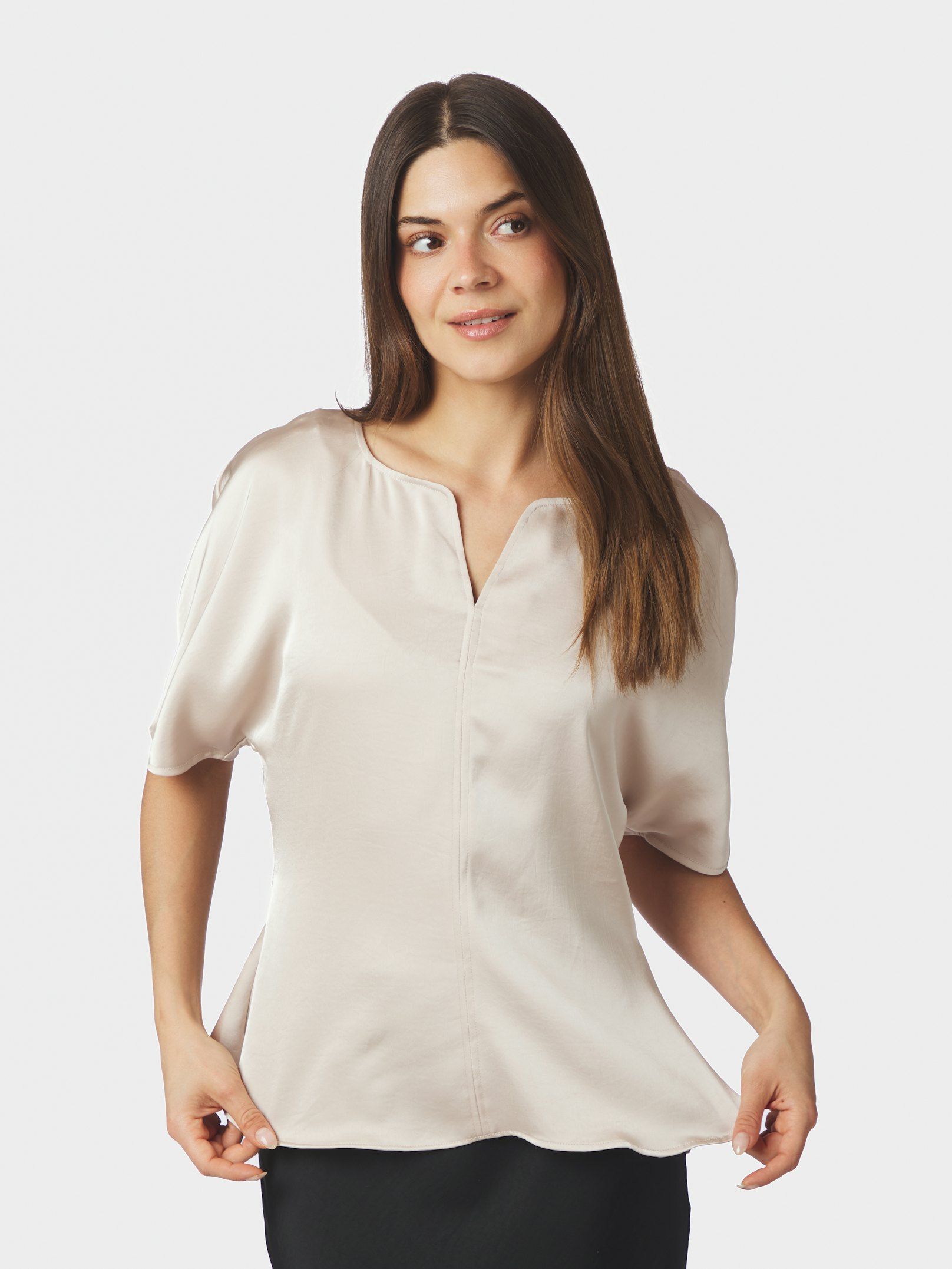 NEO NOIR BLOUSE JOSINE HEAVY SATEEN CHAMPAGNE