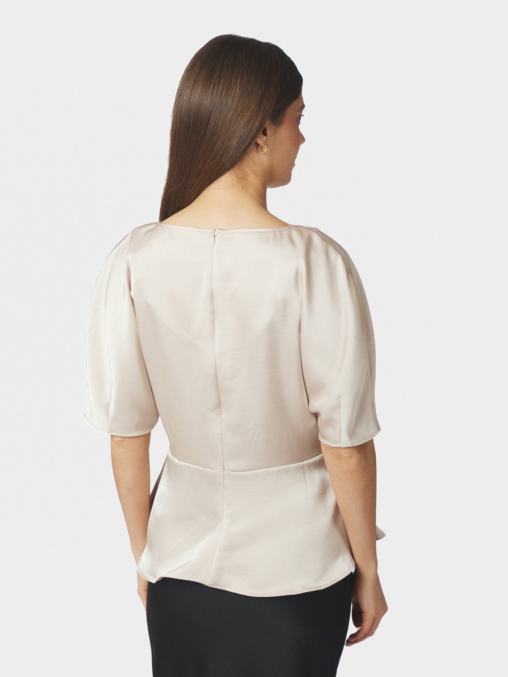 NEO NOIR BLOUSE JOSINE HEAVY SATEEN CHAMPAGNE