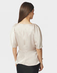 NEO NOIR BLOUSE JOSINE HEAVY SATEEN CHAMPAGNE