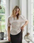 NEO NOIR BLOUSE JOSINE HEAVY SATEEN CHAMPAGNE