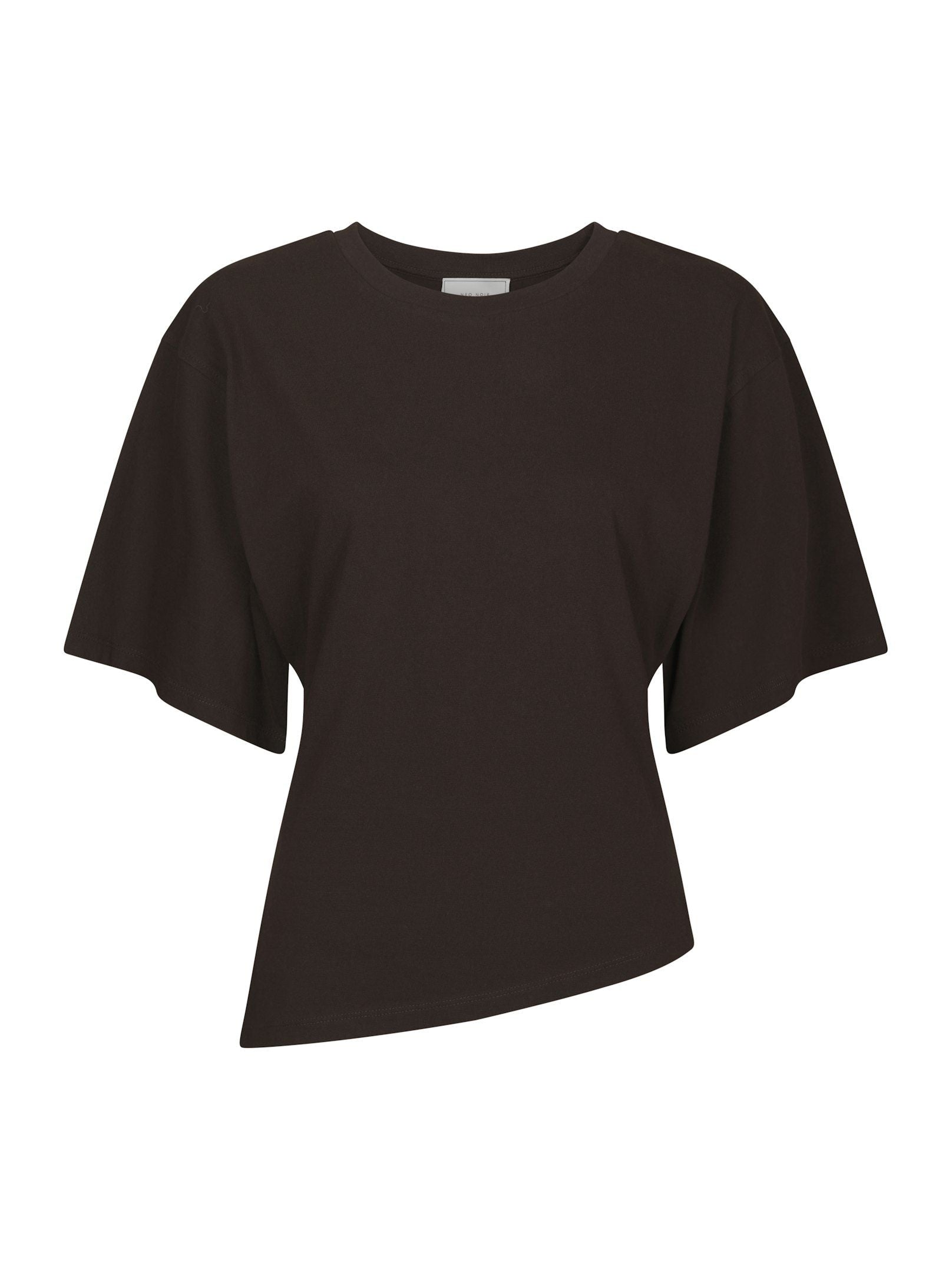 NEO NOIR T-SHIRT ALIRA BOXY TEE DARK BROWN
