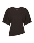 NEO NOIR T-SHIRT ALIRA BOXY TEE DARK BROWN