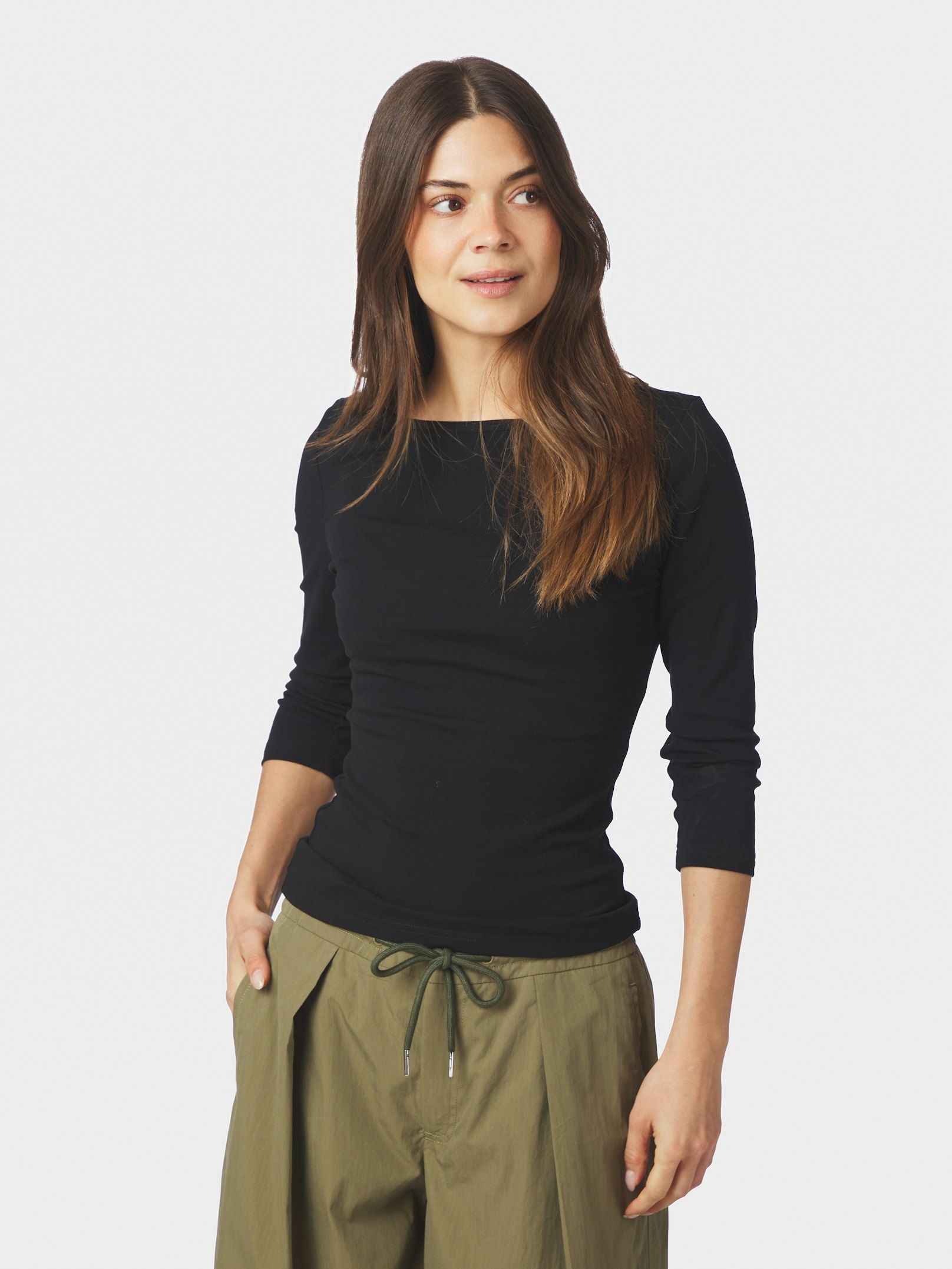 NEO NOIR TOP THYRA JERSEY BLOUSE BLACK