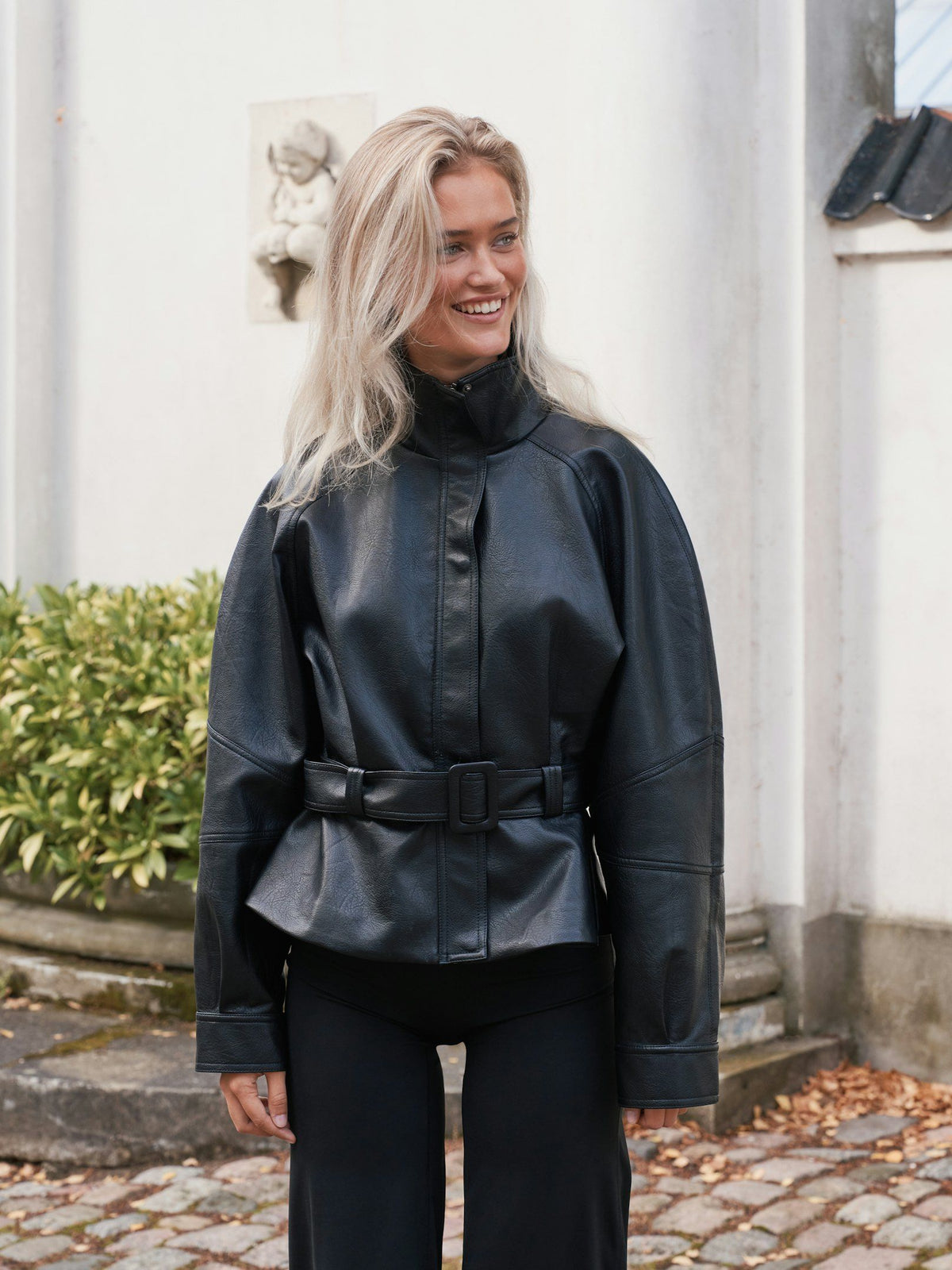 NEO NOIR JAS JACLYN FAUX LEATHER JACKET BLACK