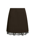NEO NOIR ROK BRIGITTE STRUCTURE LACE SKIRT DARK BROWN