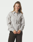 NEO NOIR BLOUSE SAMIRA STRIPE SHIRT TAUPE STRIPE