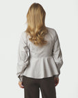 NEO NOIR BLOUSE SAMIRA STRIPE SHIRT TAUPE STRIPE