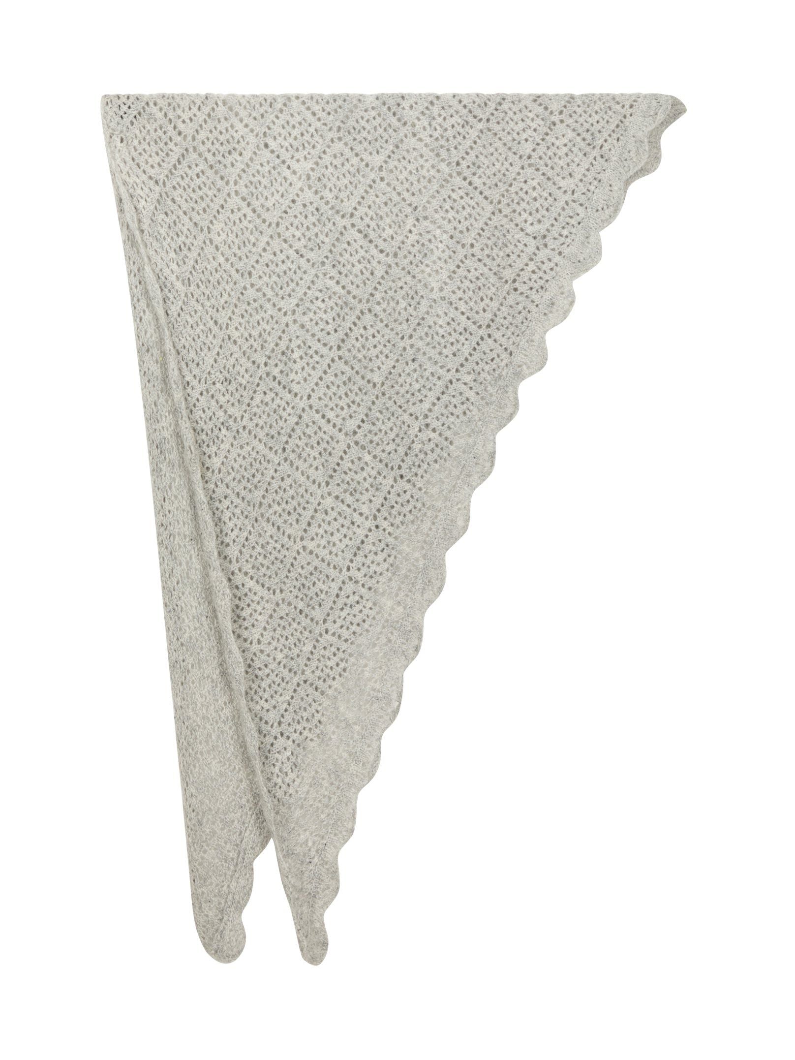 NEO NOIR SJAAL MISTY MEDIUM POINTELLE SCARF GREY MELANGE