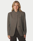 NEO NOIR BLAZER NERINE PINSTRIPE DARK TAUPE