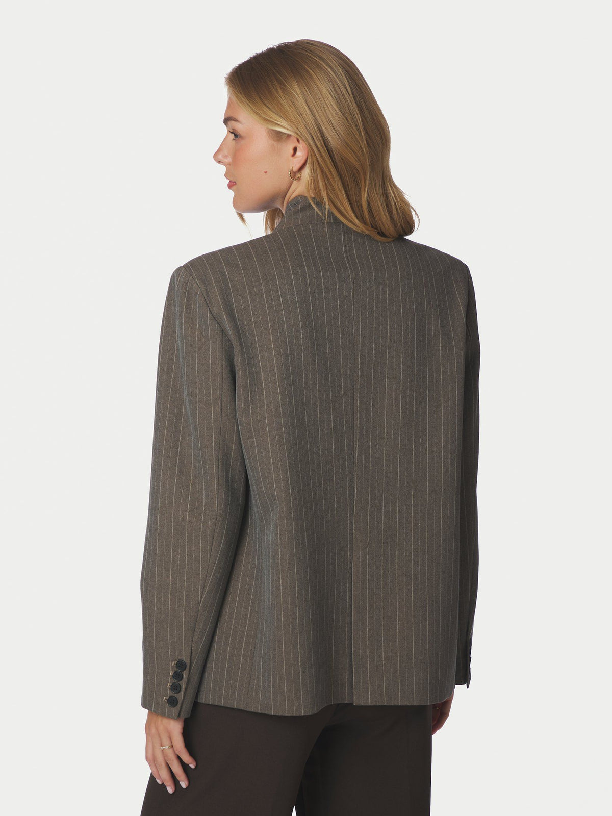 NEO NOIR BLAZER NERINE PINSTRIPE DARK TAUPE