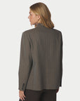 NEO NOIR BLAZER NERINE PINSTRIPE DARK TAUPE