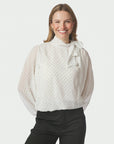 NEO NOIR BLOUSE DORELLIE DOT OFF WHITE