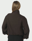 NEO NOIR BLOUSE JACKET FELICITY ZIP DARK BROWN