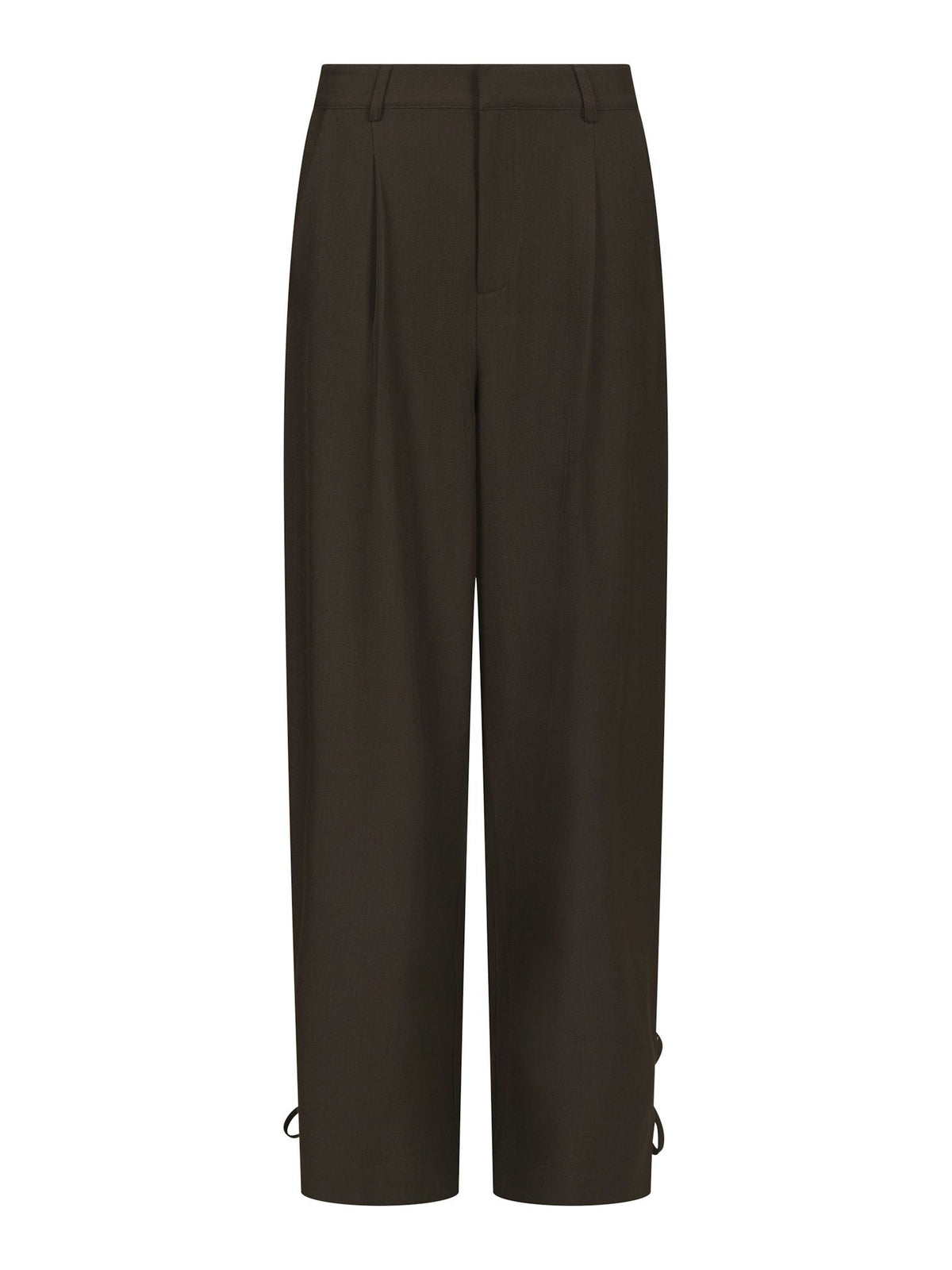 NEO NOIR PANTS ISOTTA STRUCTURE TIE DARK BROWN