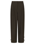 NEO NOIR PANTS ISOTTA STRUCTURE TIE DARK BROWN