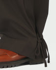 NEO NOIR PANTS ISOTTA STRUCTURE TIE DARK BROWN
