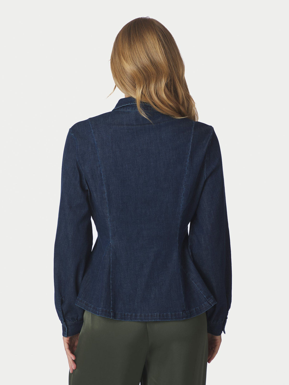 NEO NOIR BLOUSE MELODY DENIM SHIRT DARK BLUE
