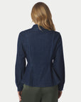 NEO NOIR BLOUSE MELODY DENIM SHIRT DARK BLUE