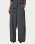 NEO NOIR PANTS ESSIALL DOBBY SUIT GREY MELANGE