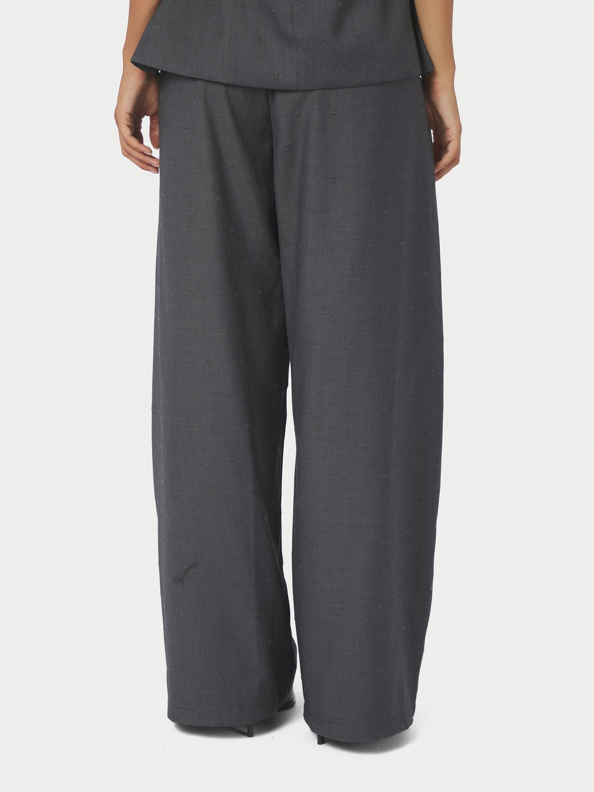NEO NOIR PANTS ESSIALL DOBBY SUIT GREY MELANGE