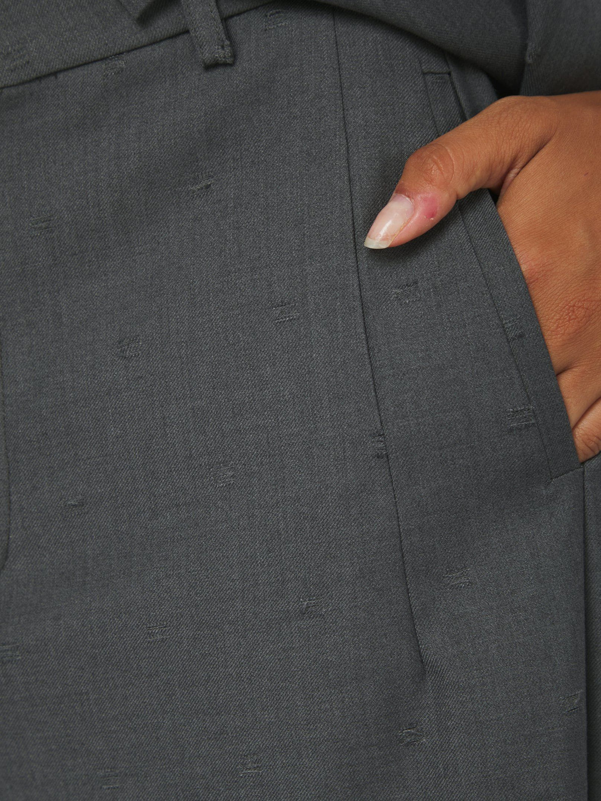 NEO NOIR PANTS ESSIALL DOBBY SUIT GREY MELANGE