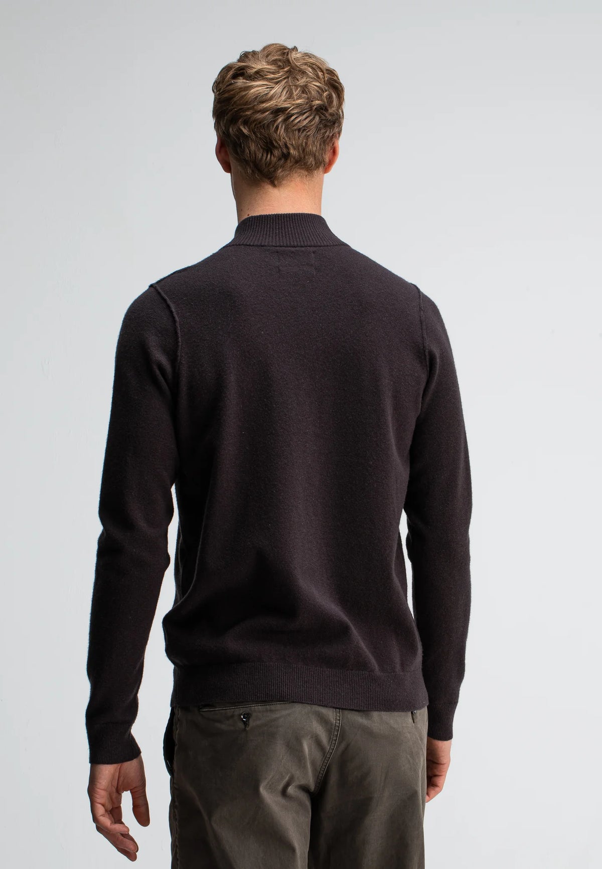 BUTCHER OF BLUE PULLOVER CLIFDEN HALFZIP TOPAZ BROWN