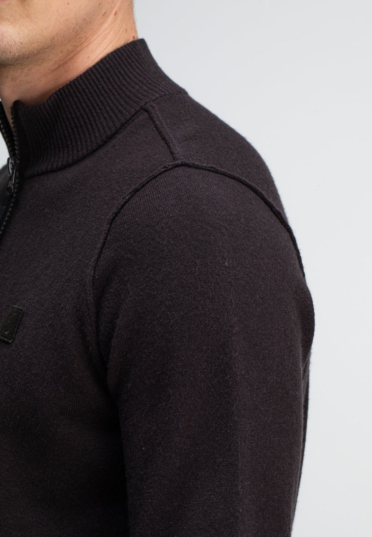 BUTCHER OF BLUE PULLOVER CLIFDEN HALFZIP TOPAZ BROWN