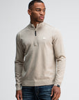 BUTCHER OF BLUE PULLOVER CLIFDEN HALFZIP LIGHT SAND