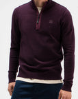 BUTCHER OF BLUE PULLOVER CLIFDEN HALFZIP PASCHA PURPLE