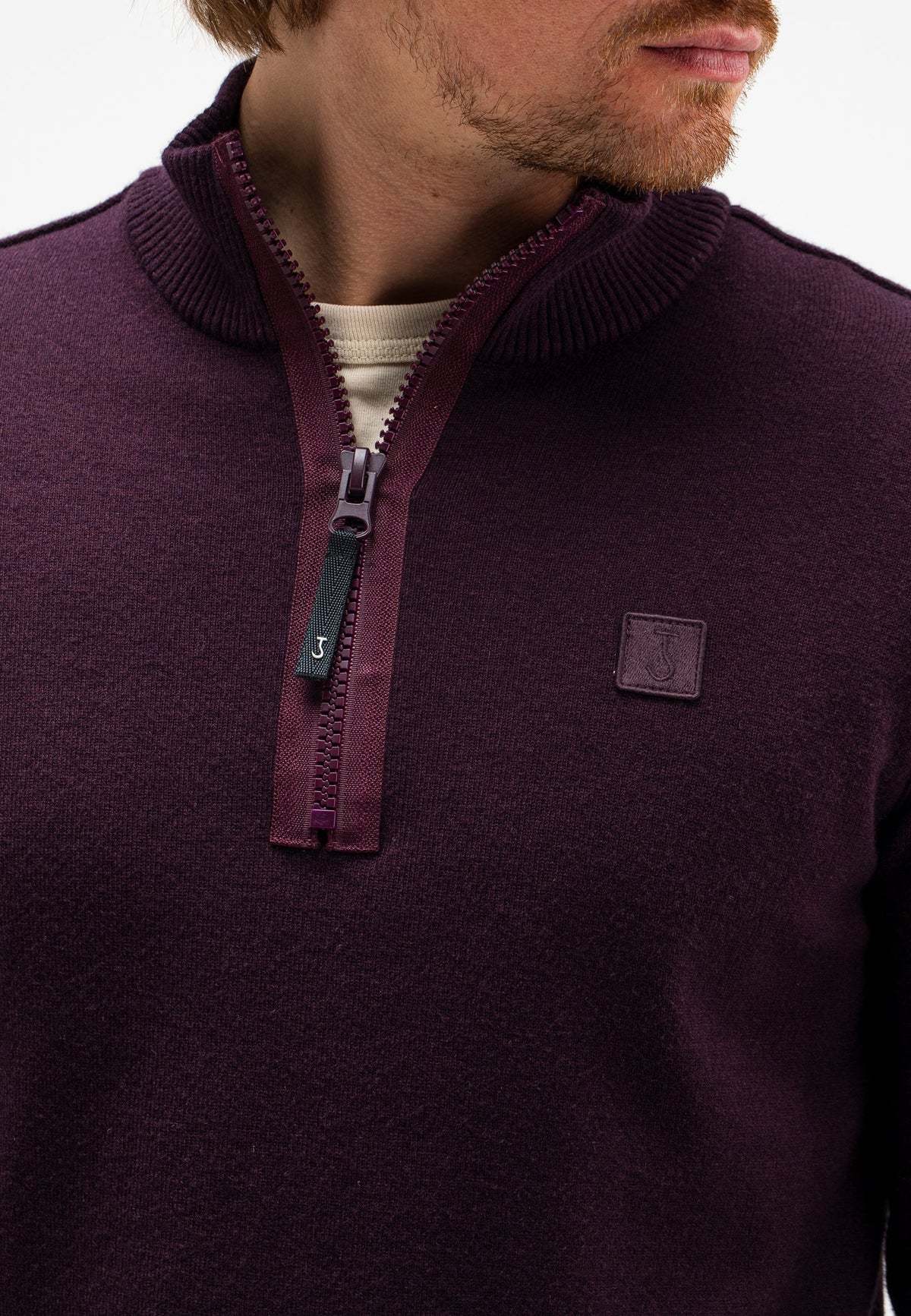BUTCHER OF BLUE PULLOVER CLIFDEN HALFZIP PASCHA PURPLE