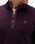 BUTCHER OF BLUE PULLOVER CLIFDEN HALFZIP PASCHA PURPLE