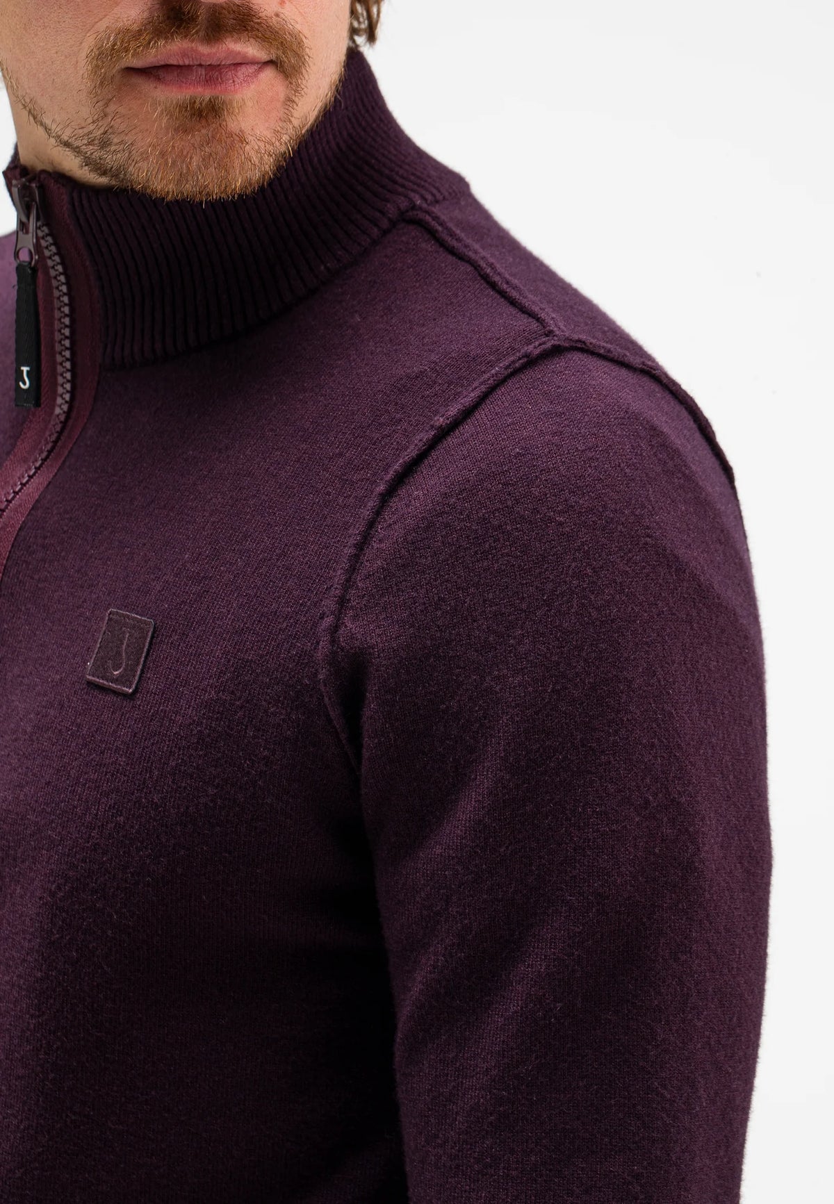 BUTCHER OF BLUE PULLOVER CLIFDEN HALFZIP PASCHA PURPLE