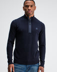 BUTCHER OF BLUE PULLOVER CLIFDEN HALFZIP ALASKA BLUE