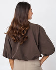 SISTERS POINT BLAZER NELLY-JA JACKET DARK BROWN
