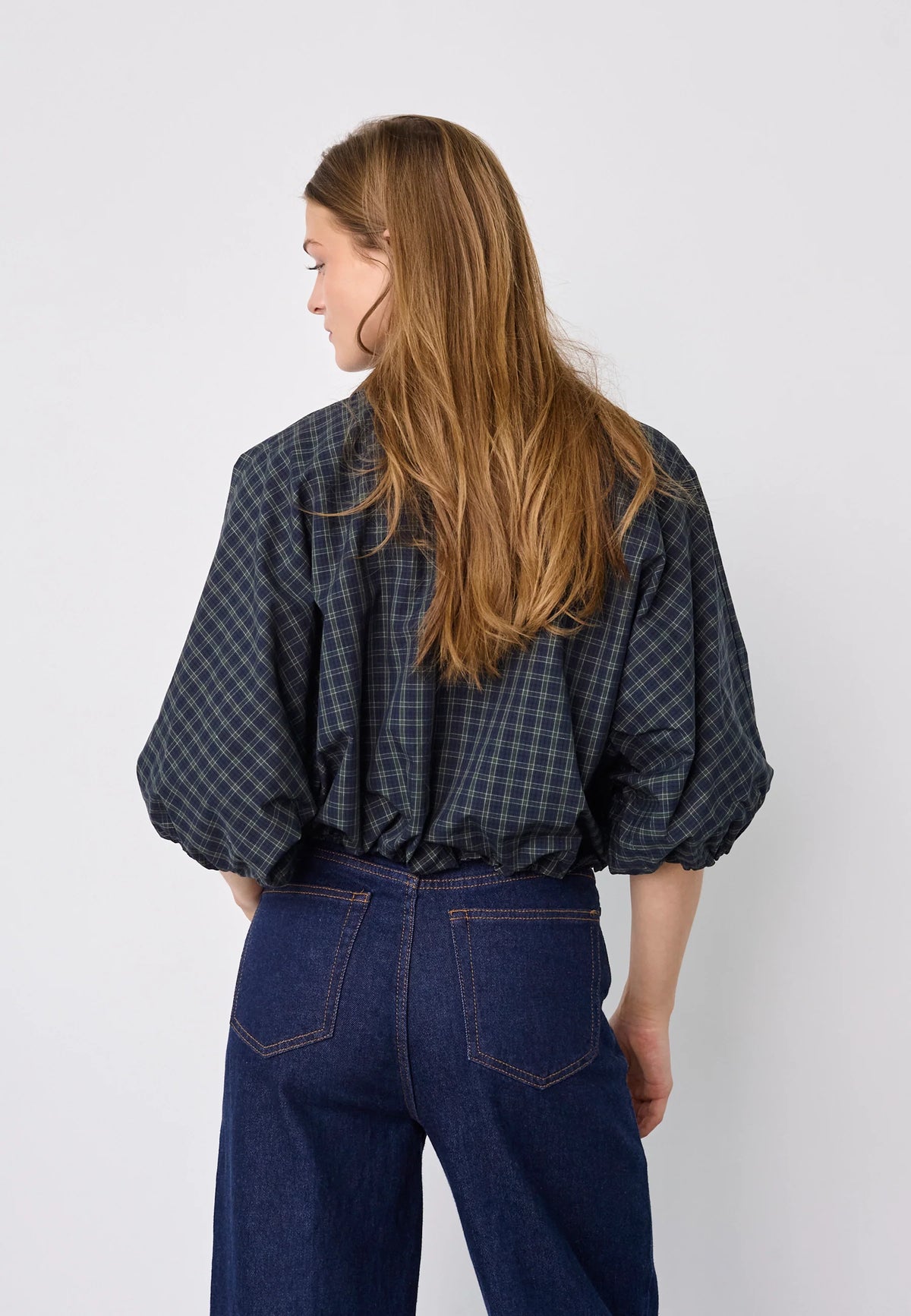 SISTERS POINT BLAZER NELLY-JA1 JACKET NAVY CHECK